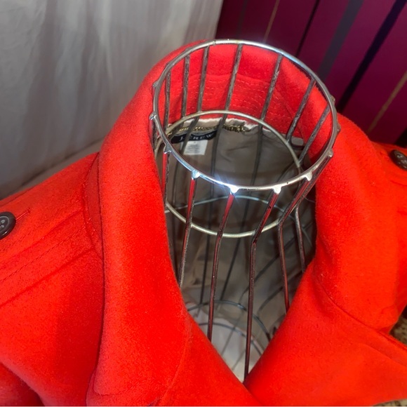 J Crew Red Peacoat Double-Breasted Wool Blend - Picture 7 of 11